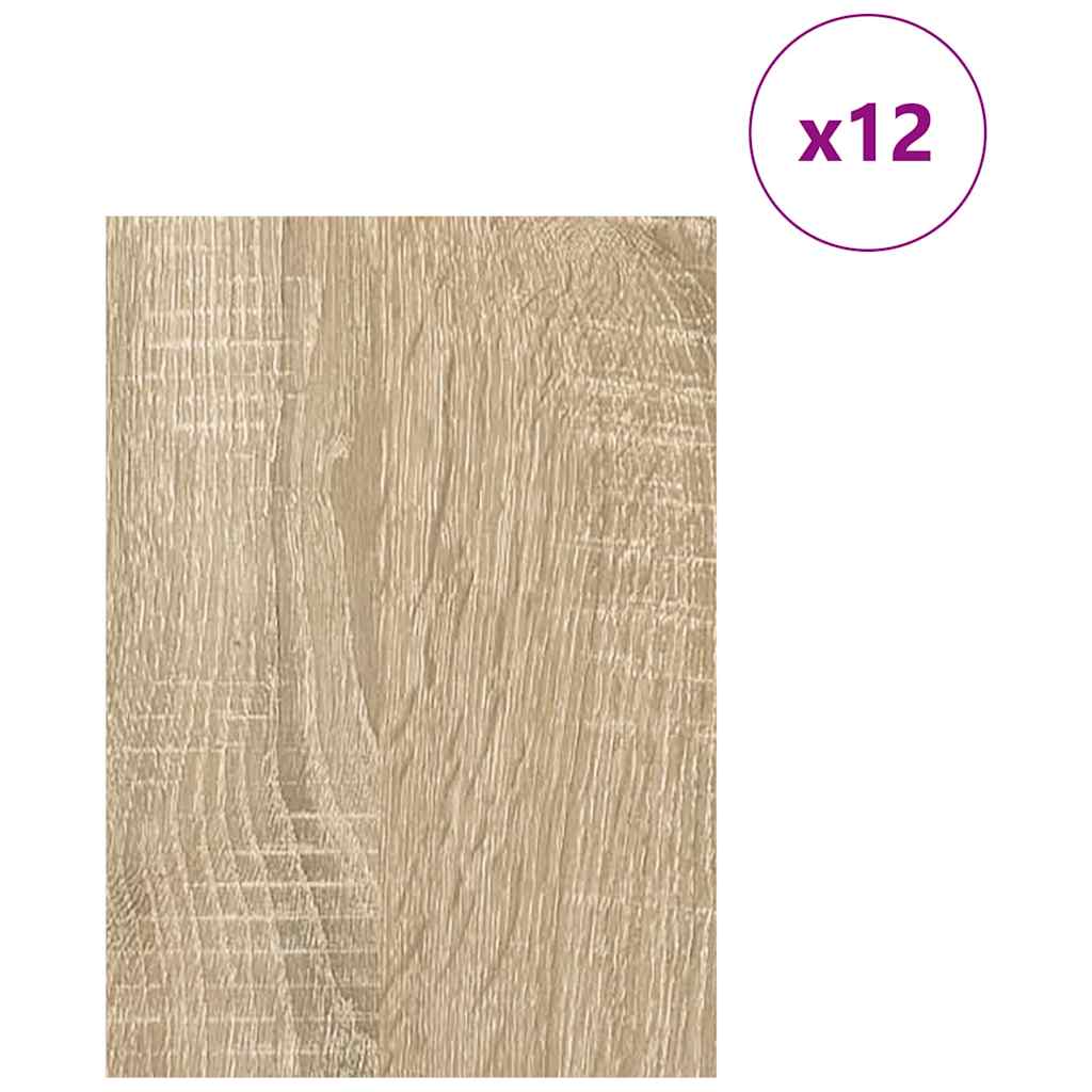 Pannelli decorativi 12 pcs rovere sonoma 21 x 30 x 0.3 cm 885565