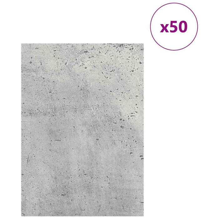 Pannelli decorativi 50 pcs Grigio cemento 21 x 30 x 0.3 cm 885569