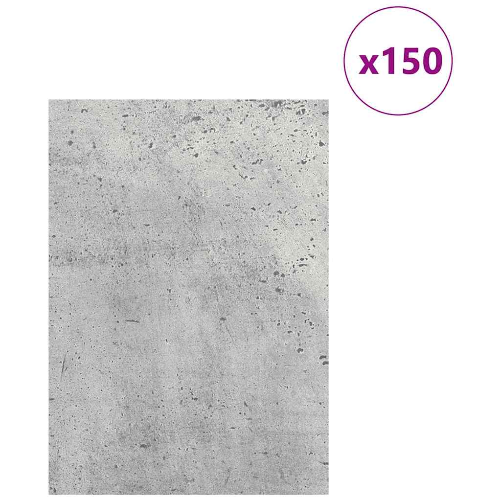 Pannelli decorativi 150 pcs Grigio cemento 21 x 30 x 0.3 cm 885570