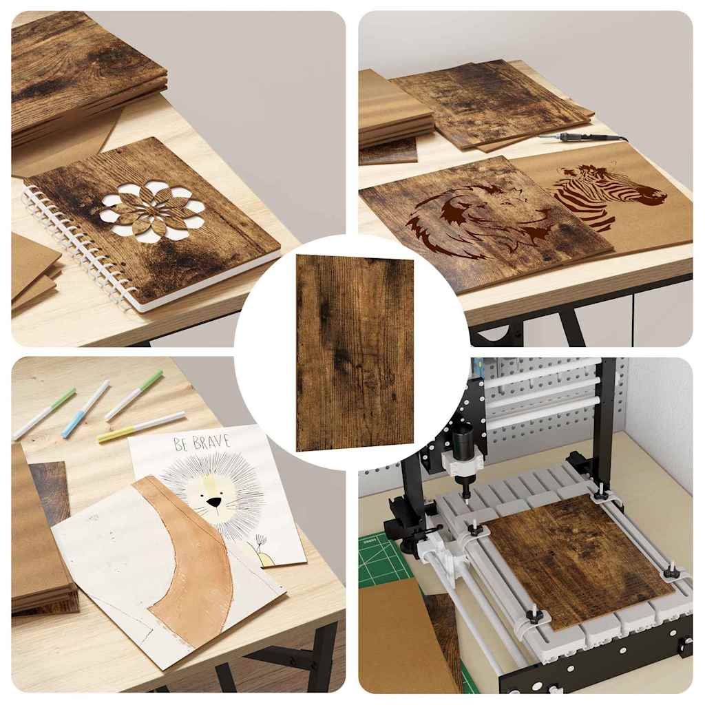 Pannelli decorativi 12 pcs Rovere fumo 21 x 30 x 0.3 cm 885571