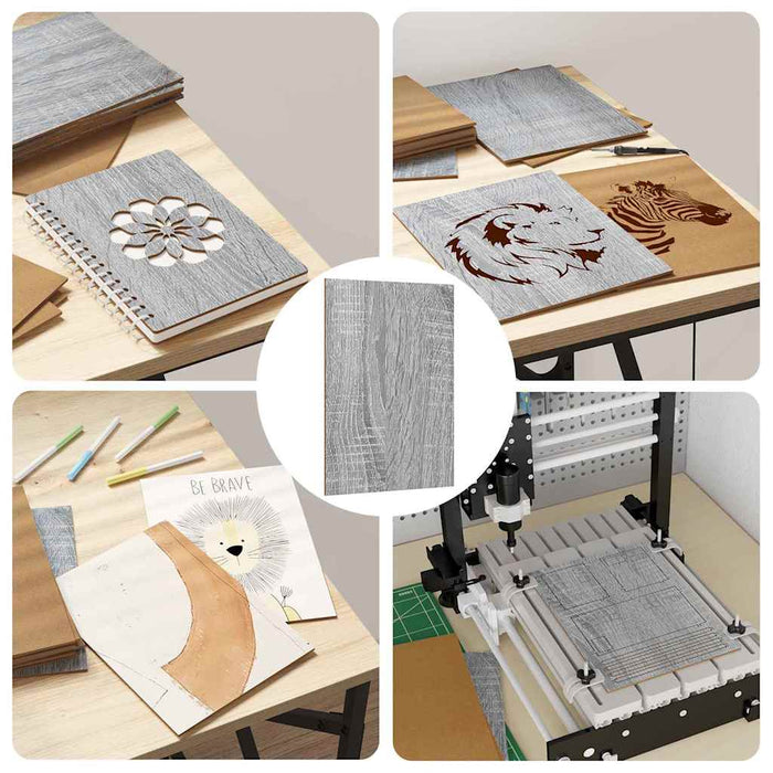 Pannelli decorativi 150 pcs Grigio sonoma 21 x 30 x 0.3 cm 885576