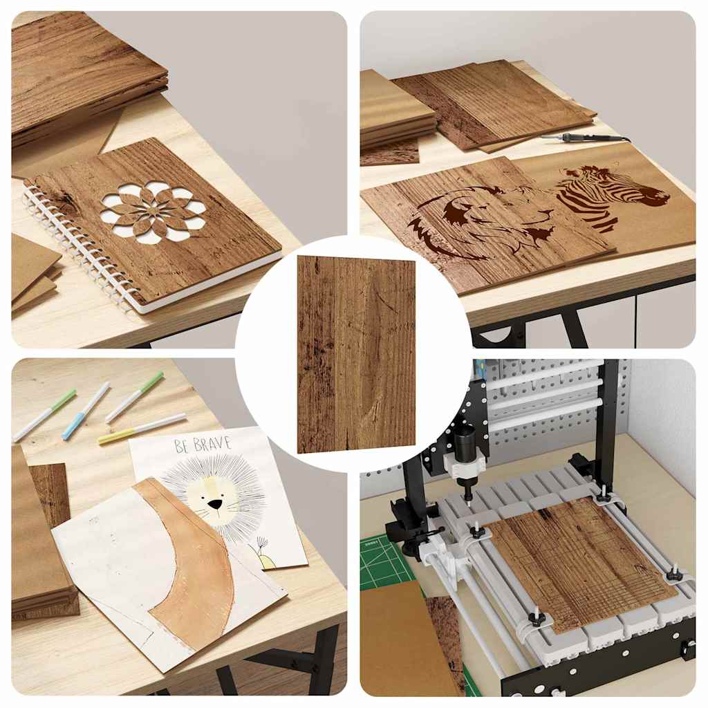 Pannelli decorativi 150 pcs Legno vecchio 21 x 30 x 0.3 cm 885579