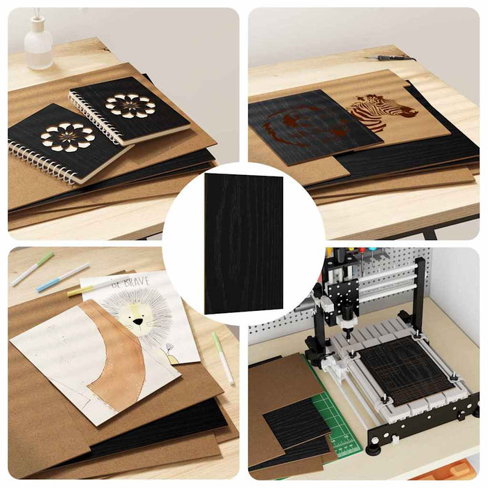 Pannelli decorativi 50 pcs Rovere nero 30 x 42 x 0.3 cm 885586