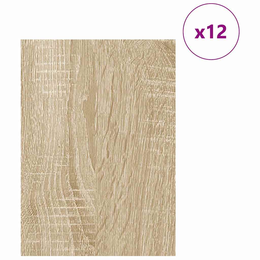 Pannelli decorativi 12 pcs rovere sonoma 30 x 42 x 0.3 cm 885587