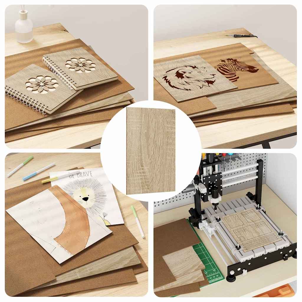 Pannelli decorativi 50 pcs rovere sonoma 30 x 42 x 0.3 cm 885588