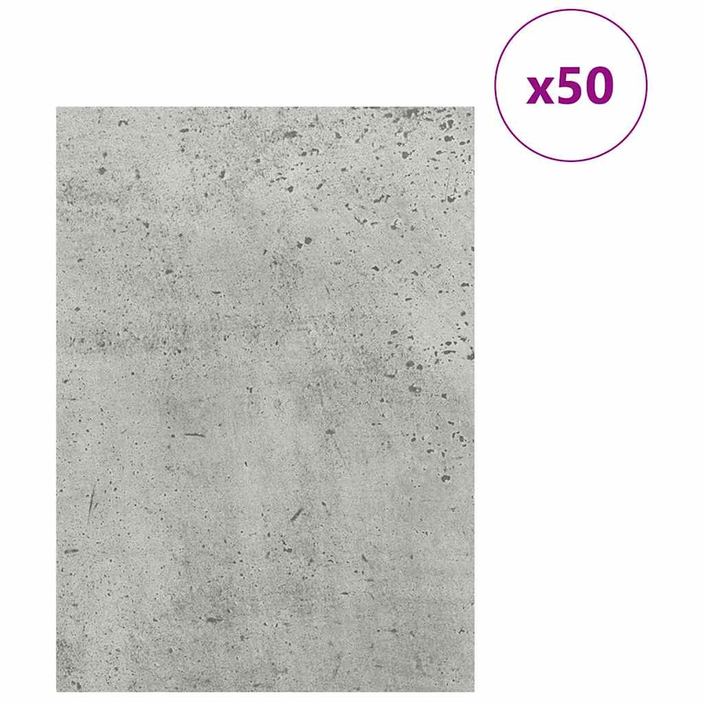 Pannelli decorativi 50 pcs Grigio cemento 30 x 42 x 0.3 cm 885590