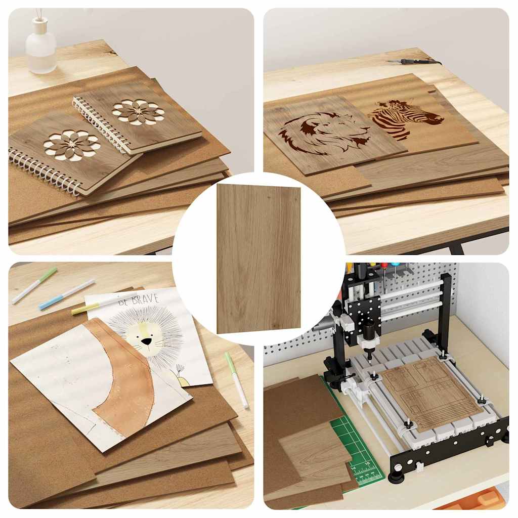 Pannelli decorativi 50 pcs rovere artigianale 30 x 42 x 0.3 cm 885598