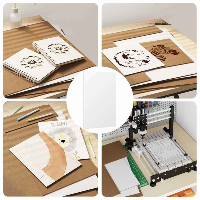 Pannelli decorativi 12 pcs Bianco 40 x 60 x 0.3 cm 885599