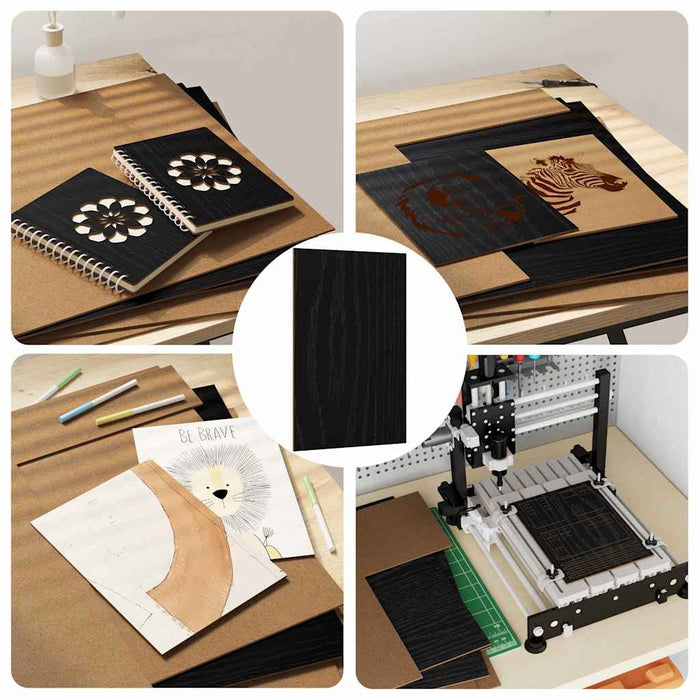 Pannelli decorativi 12 pcs Rovere nero 40 x 60 x 0.3 cm 885601