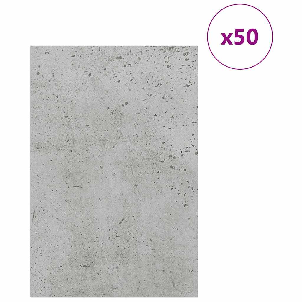 Pannelli decorativi 50 pcs Grigio cemento 40 x 60 x 0.3 cm 885606