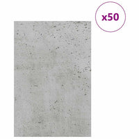Pannelli decorativi 50 pcs Grigio cemento 40 x 60 x 0.3 cm 885606