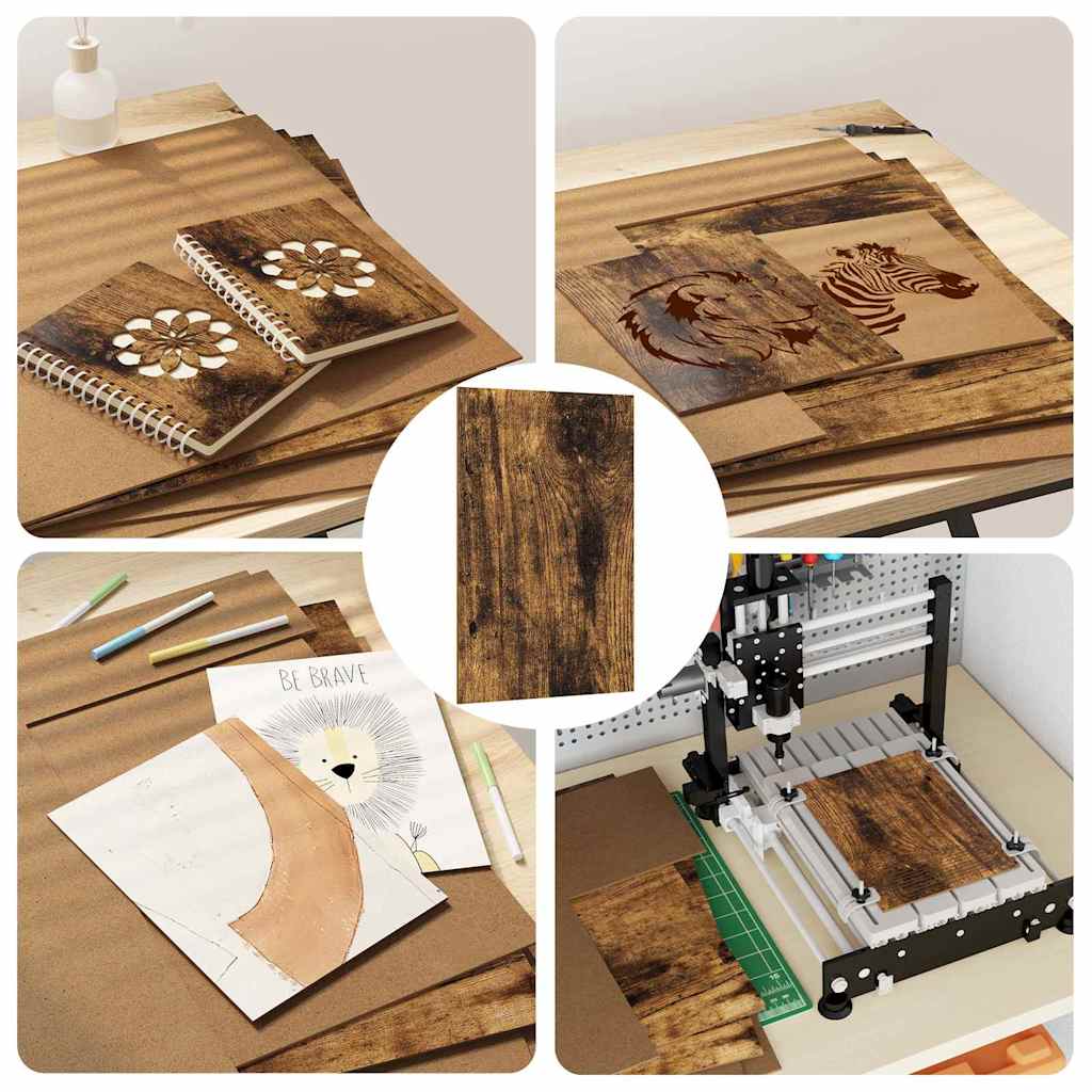 Pannelli decorativi 50 pcs Rovere fumo 40 x 60 x 0.3 cm 885608