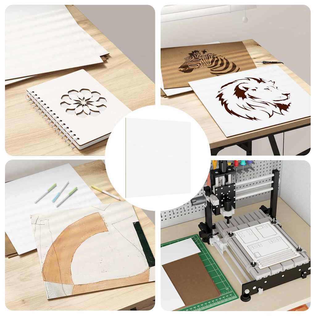 Pannelli decorativi 50 pcs Bianco 30 x 30 x 0.3 cm 885616