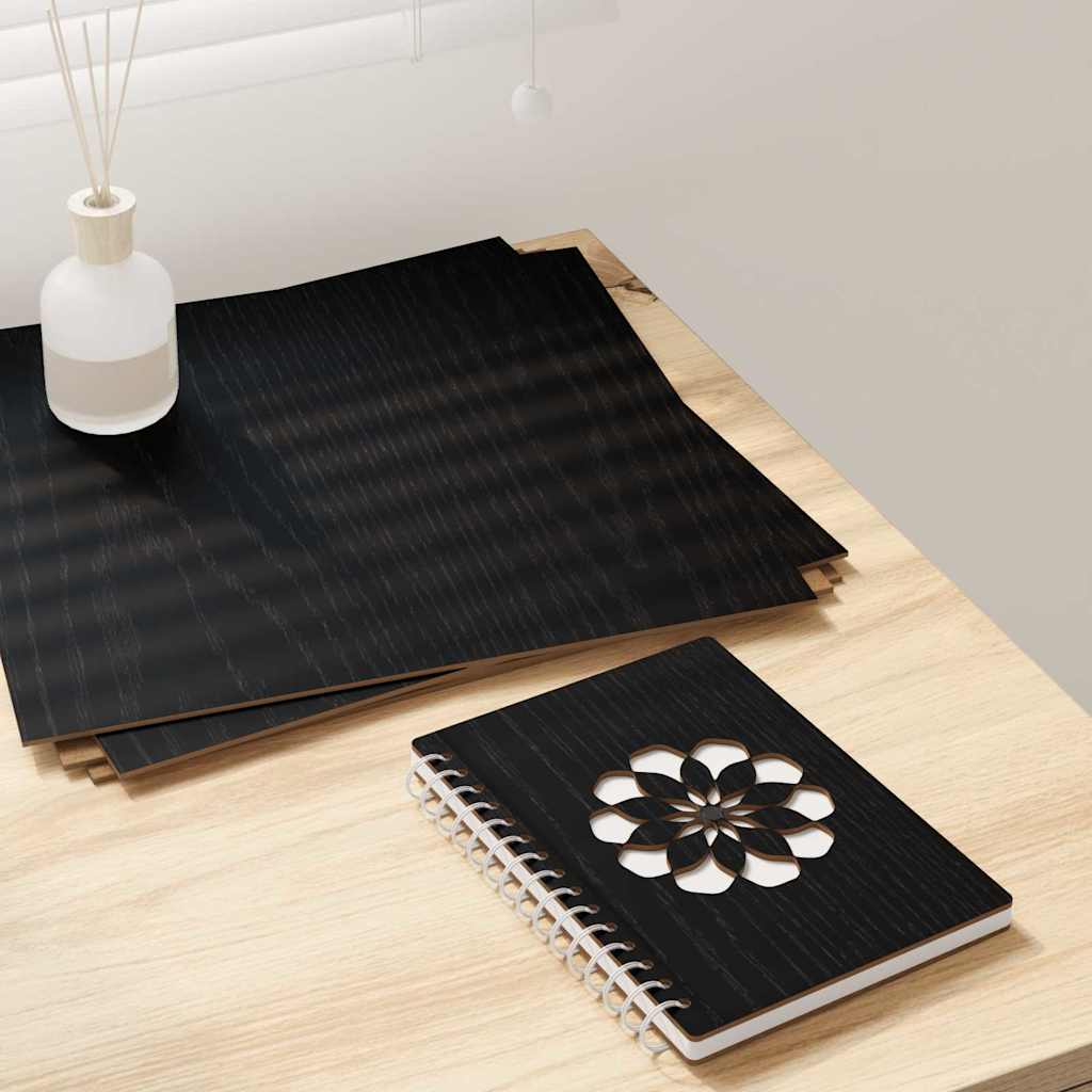 Pannelli decorativi 12 pcs Rovere nero 30 x 30 x 0.3 cm 885617