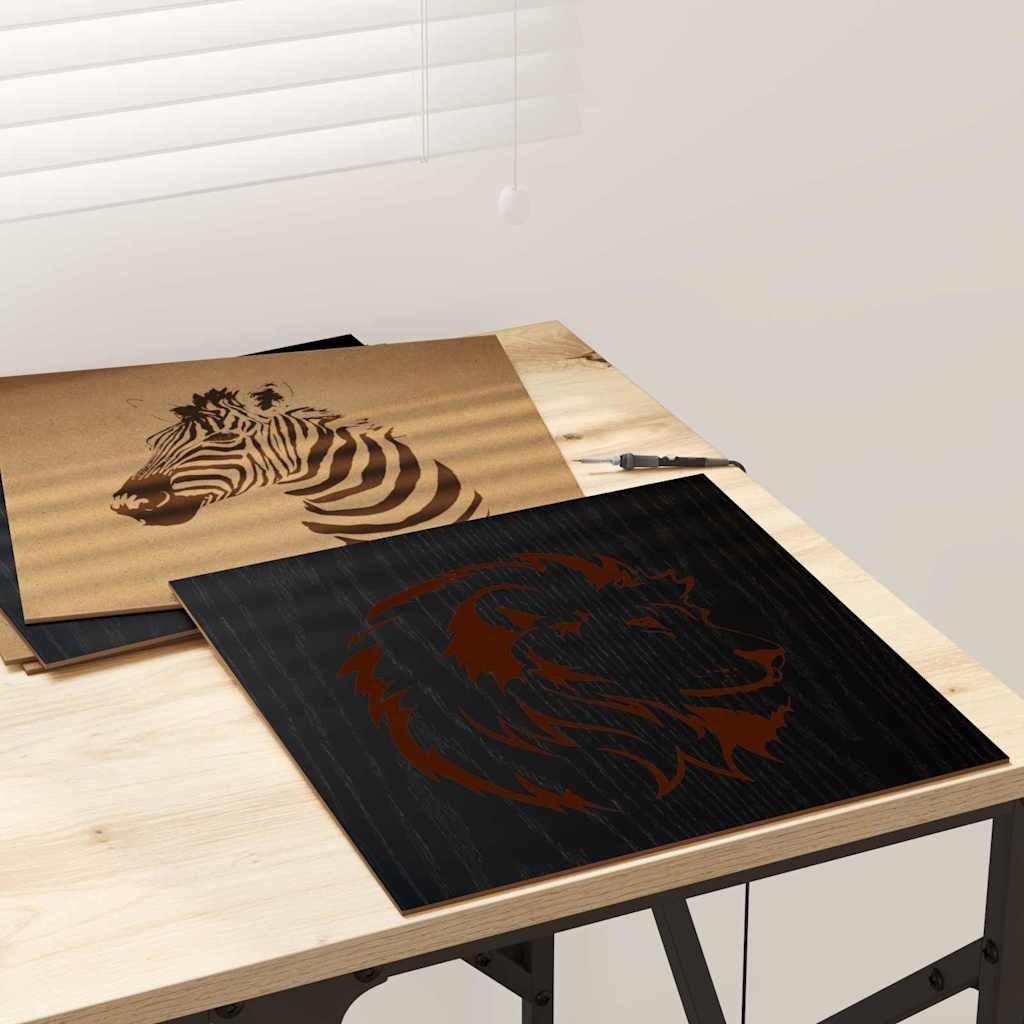 Pannelli decorativi 12 pcs Rovere nero 30 x 30 x 0.3 cm 885617