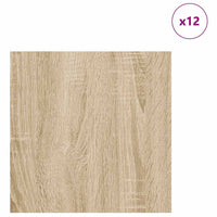 Pannelli decorativi 12 pcs rovere sonoma 30 x 30 x 0.3 cm 885619