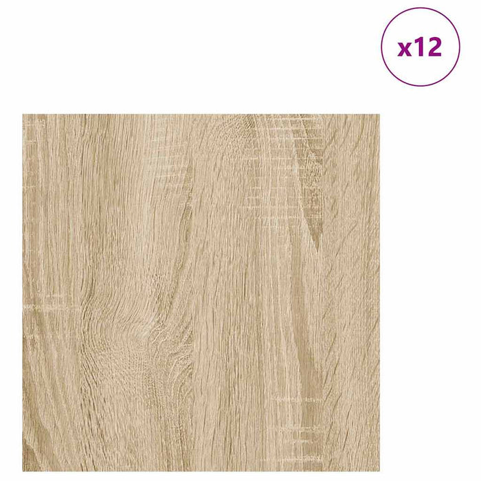 Pannelli decorativi 12 pcs rovere sonoma 30 x 30 x 0.3 cm 885619