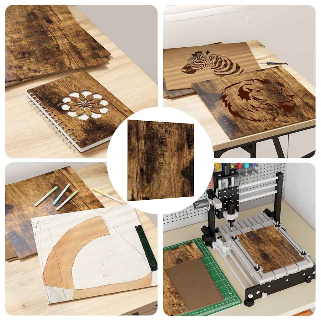 Pannelli decorativi 12 pcs Rovere fumo 30 x 30 x 0.3 cm 885623