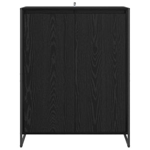 Mobile per scarpe con porta Rovere Nero 79 x 36 x 100 cm 886462