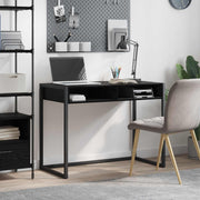 Scrivania Rovere Nero 100 x 50 x 75 cm Legno multistrato 886474