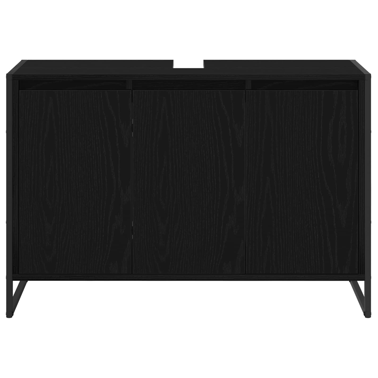 Mobile da Bagno Rovere Nero 90 x 30 x 60 cm Legno multistrato 886480