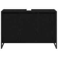 Mobile da Bagno Rovere Nero 90 x 30 x 60 cm Legno multistrato 886480