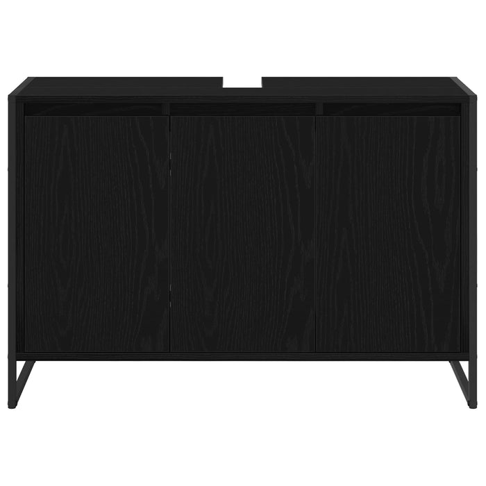 Mobile da Bagno Rovere Nero 90 x 30 x 60 cm Legno multistrato 886480