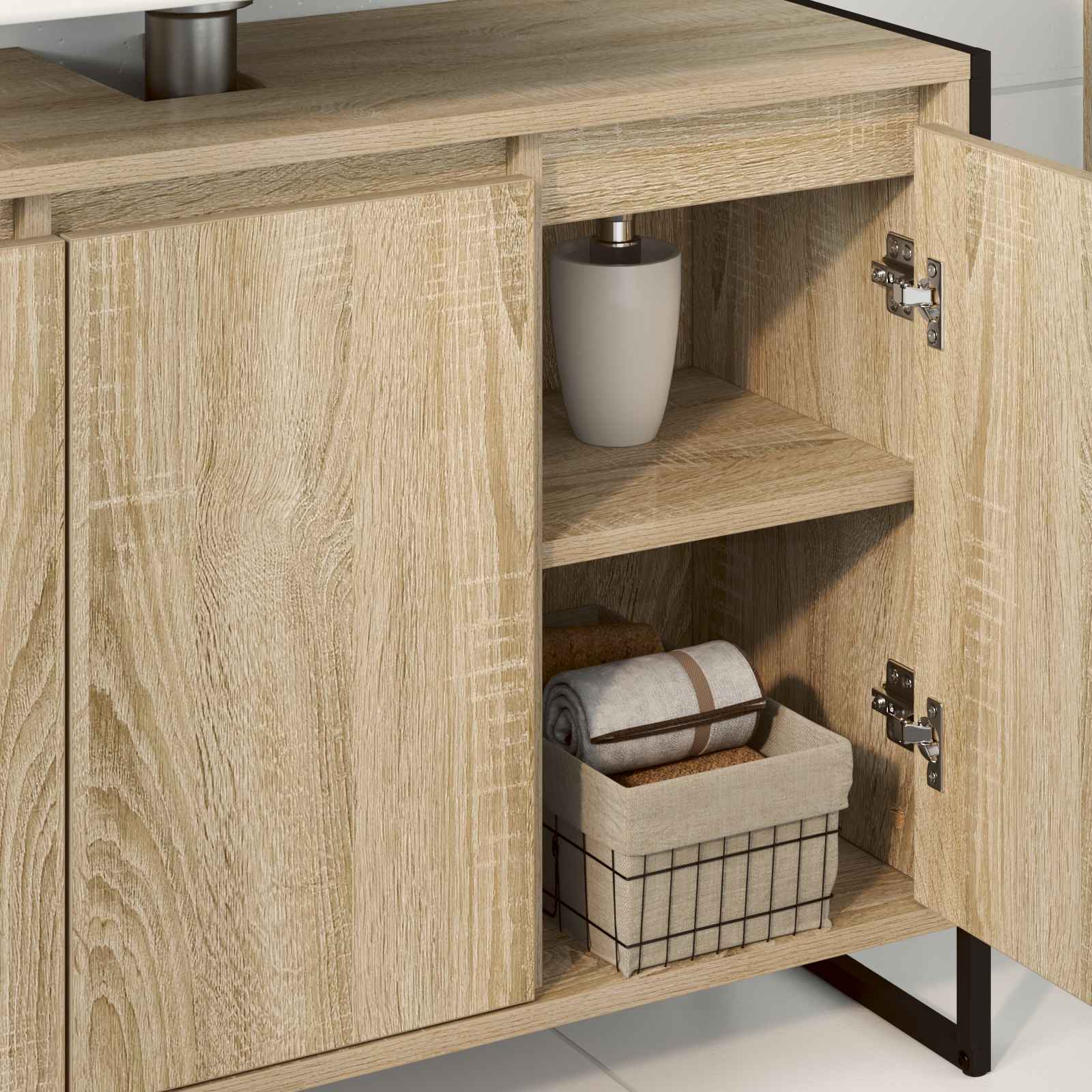 Mobile da Bagno Sonoma 90 x 30 x 60 cm Legno multistrato 886481