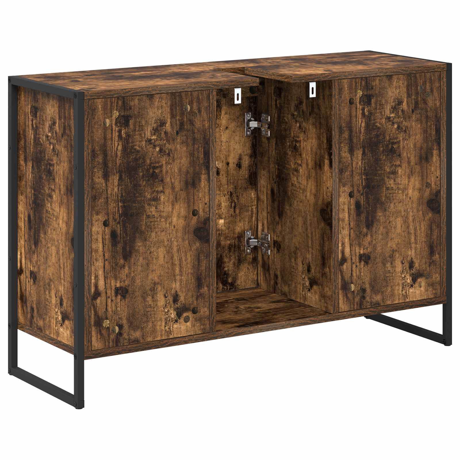 Mobile da Bagno con porta Quercia Fumosa 90 x 30 x 60 cm 886482