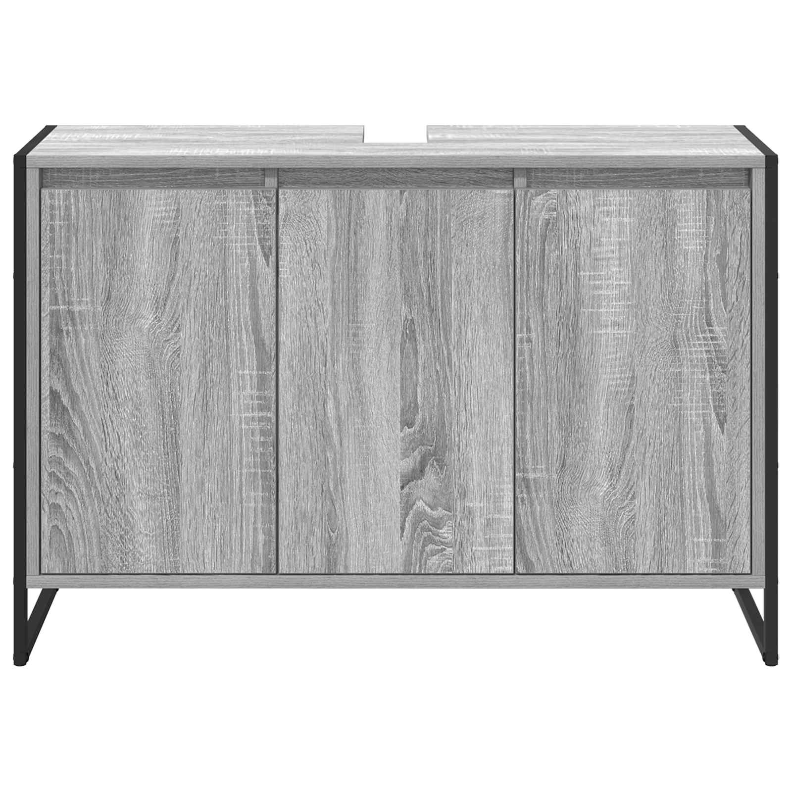 Mobile da Bagno Grigio Sonoma 90 x 30 x 60 cm Legno multistrato 886483