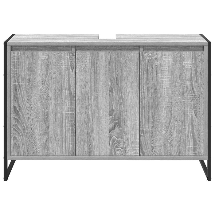 Mobile da Bagno Grigio Sonoma 90 x 30 x 60 cm Legno multistrato 886483