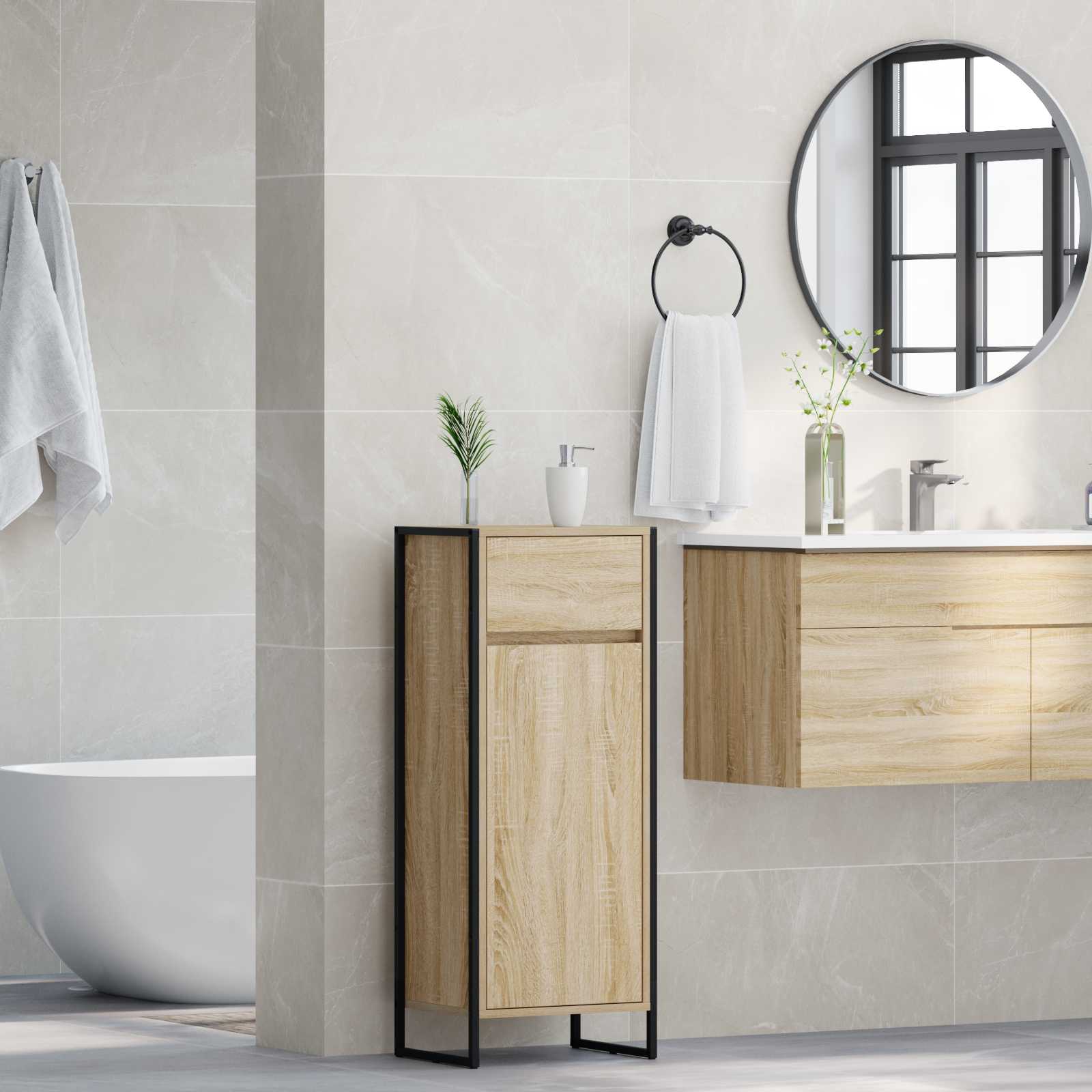 Mobile da Bagno Sonoma 40 x 30 x 100 cm Legno multistrato 886499