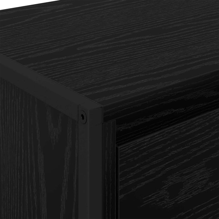 Credenza Rovere Nero 81 x 36 x 150.5 cm Legno multistrato 886582