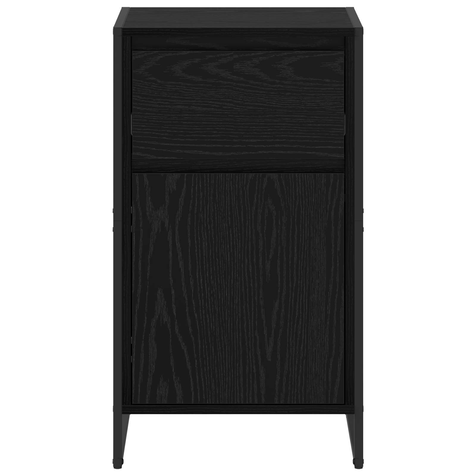 Credenza Rovere Nero 81 x 36 x 150.5 cm Legno multistrato 886582