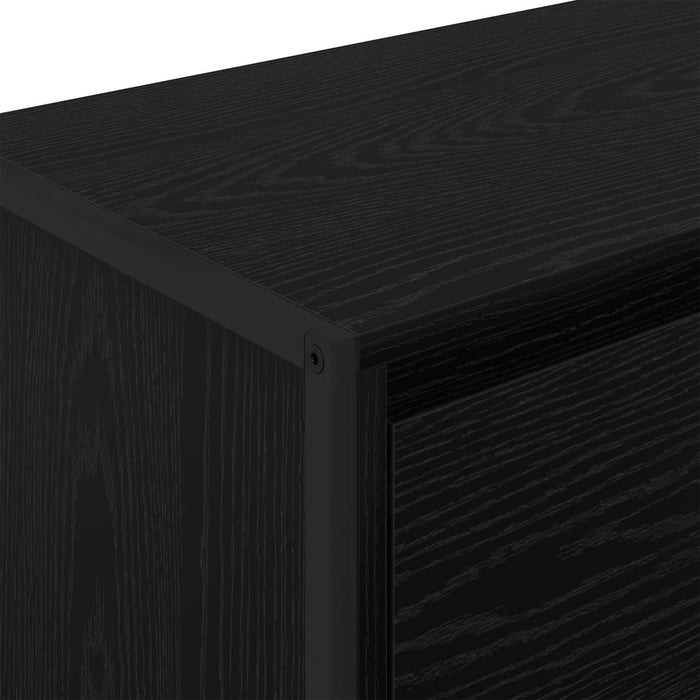 Credenza Rovere Nero 79 x 36 x 75.5 cm Legno multistrato 886594