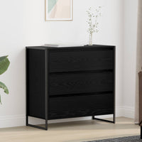 Credenza Rovere Nero 79 x 36 x 75.5 cm Legno multistrato 886594