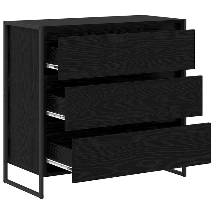 Credenza Rovere Nero 79 x 36 x 75.5 cm Legno multistrato 886594