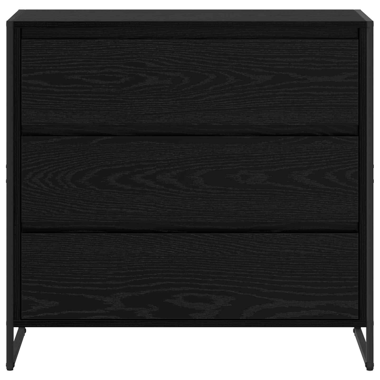 Credenza Rovere Nero 79 x 36 x 75.5 cm Legno multistrato 886594