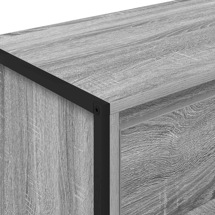 Credenza Grigio Sonoma 79 x 36 x 75.5 cm Legno multistrato 886597
