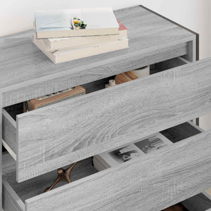 Credenza Grigio Sonoma 79 x 36 x 75.5 cm Legno multistrato 886597