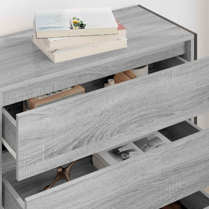 Credenza Grigio Sonoma 79 x 36 x 75.5 cm Legno multistrato 886597