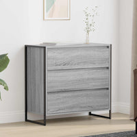 Credenza Grigio Sonoma 79 x 36 x 75.5 cm Legno multistrato 886597