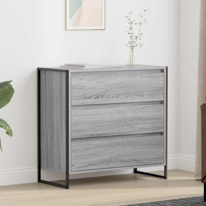 Credenza Grigio Sonoma 79 x 36 x 75.5 cm Legno multistrato 886597