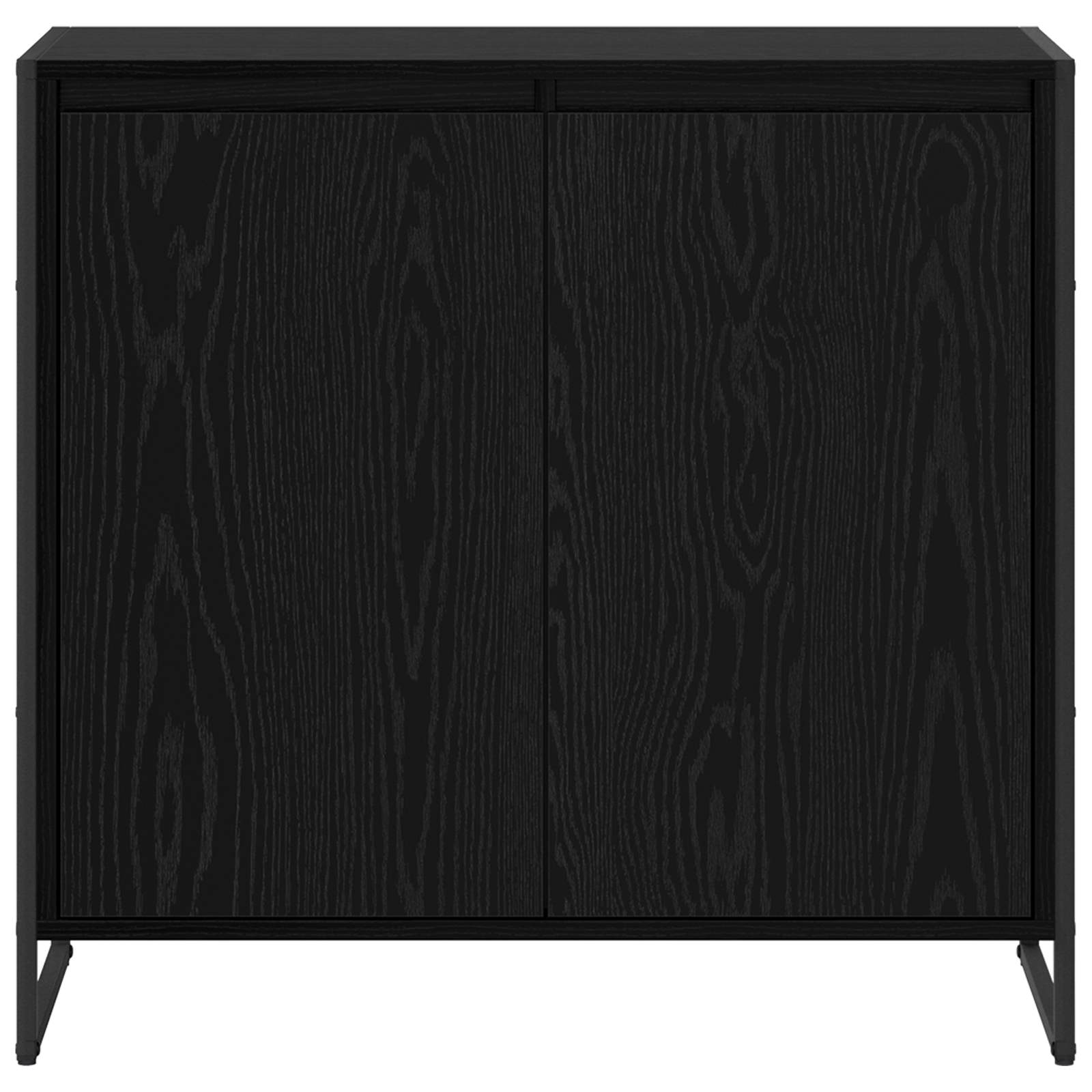 Mobile laterale Rovere Nero 79 x 36 x 75 cm Legno multistrato 886600