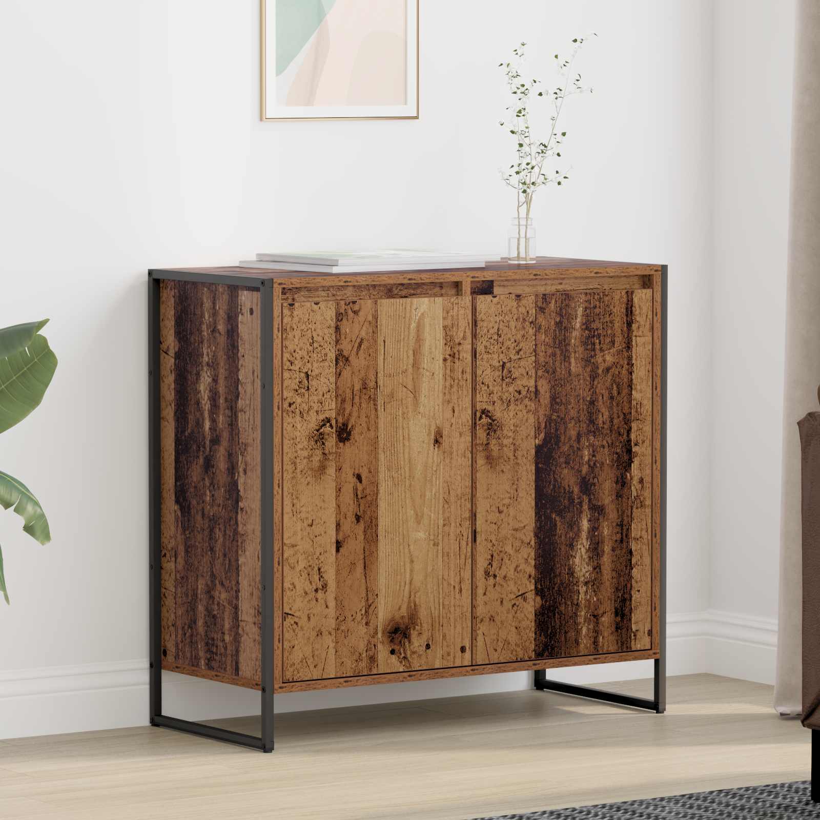 Mobile laterale Legno vecchio 79 x 36 x 75 cm Legno multistrato 886604