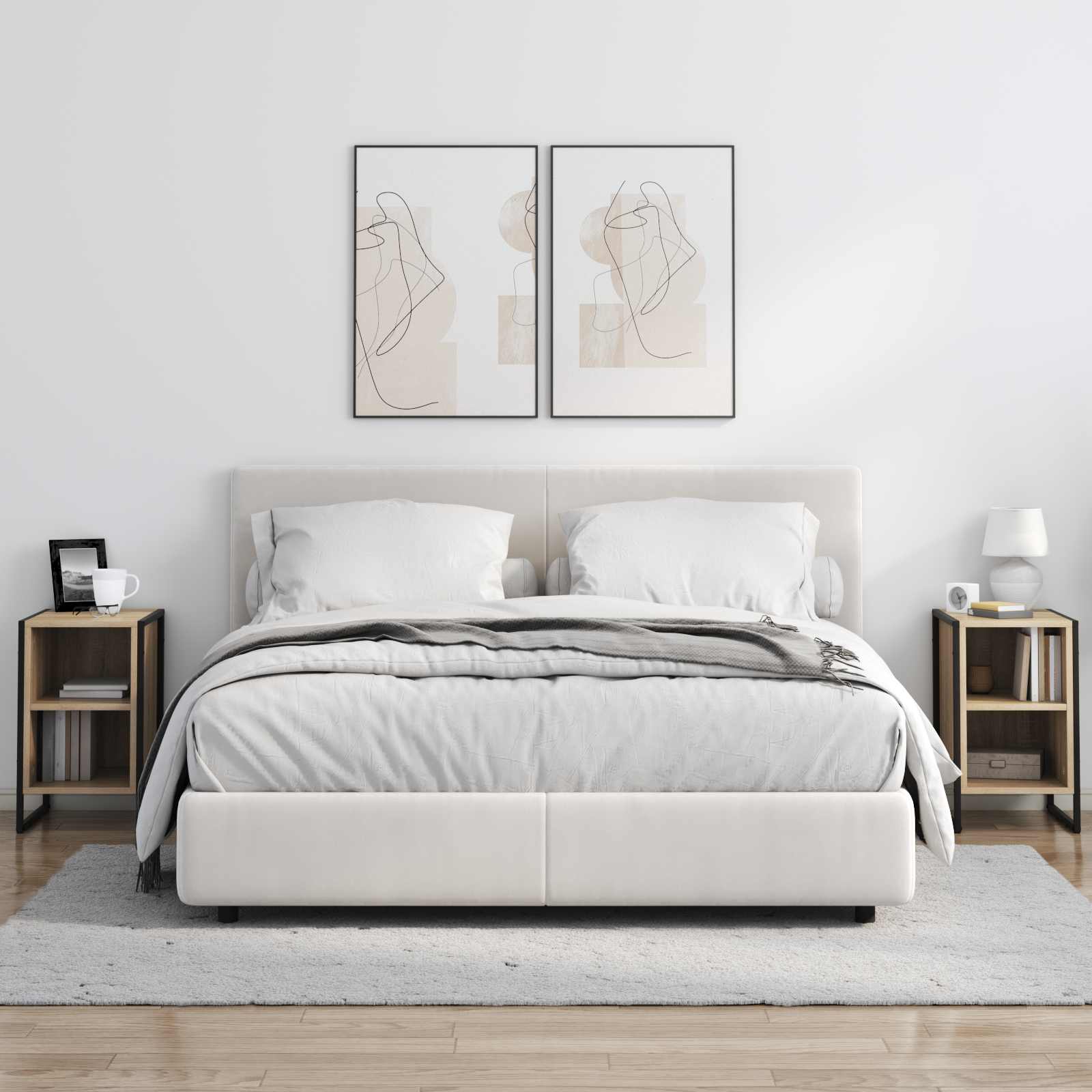 Comodino Sonoma 39.5 x 30 x 50 cm Legno multistrato 886632