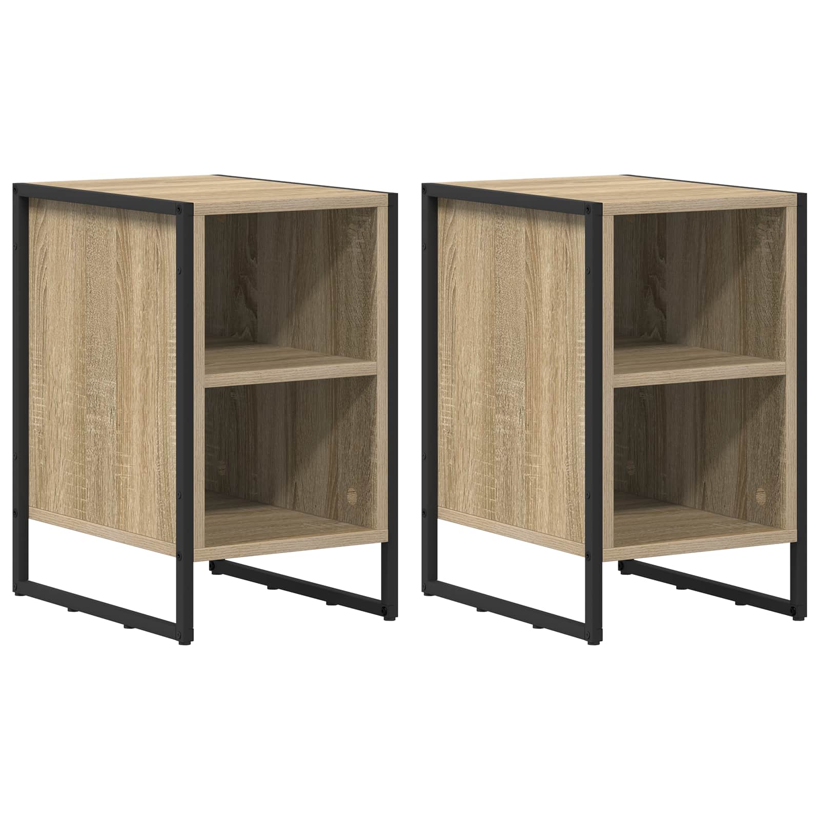 Comodino 2 pcs Sonoma 39.5 x 30 x 50 cm Legno multistrato 886633