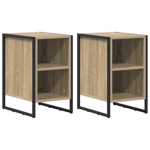 Comodino 2 pz-Set di 2 Tavolino da notte Sonoma 39.5 x 30 x 50 cm Legno multistrato
