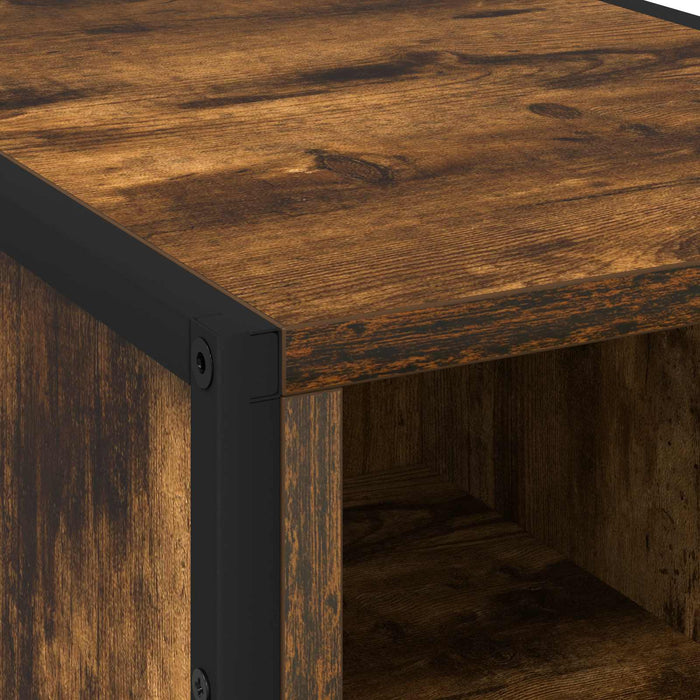 Comodino 2 pz-Set di 2 Tavolino da notte Rovere Fum¨¨ 39.5 x 30 x 50 cm Legno multistrato