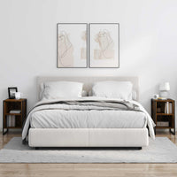 Comodino 2 pcs Rovere Fumè 39.5 x 30 x 50 cm Legno multistrato 886635